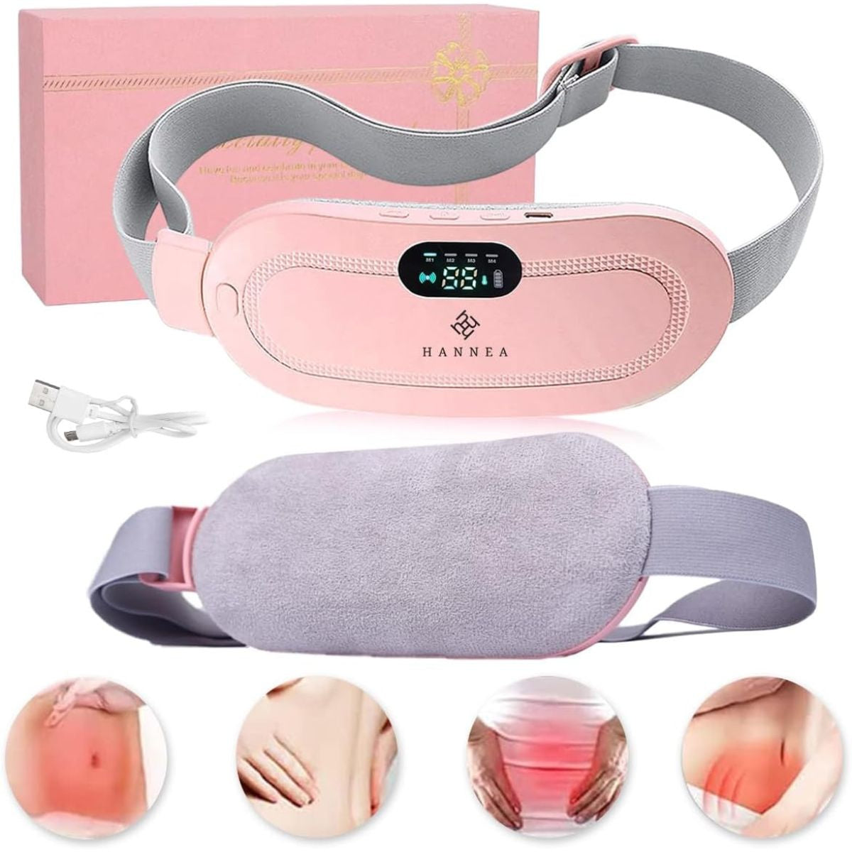 Period Pain Cramp Relief Belt - Portable Menstrual Heating Pad