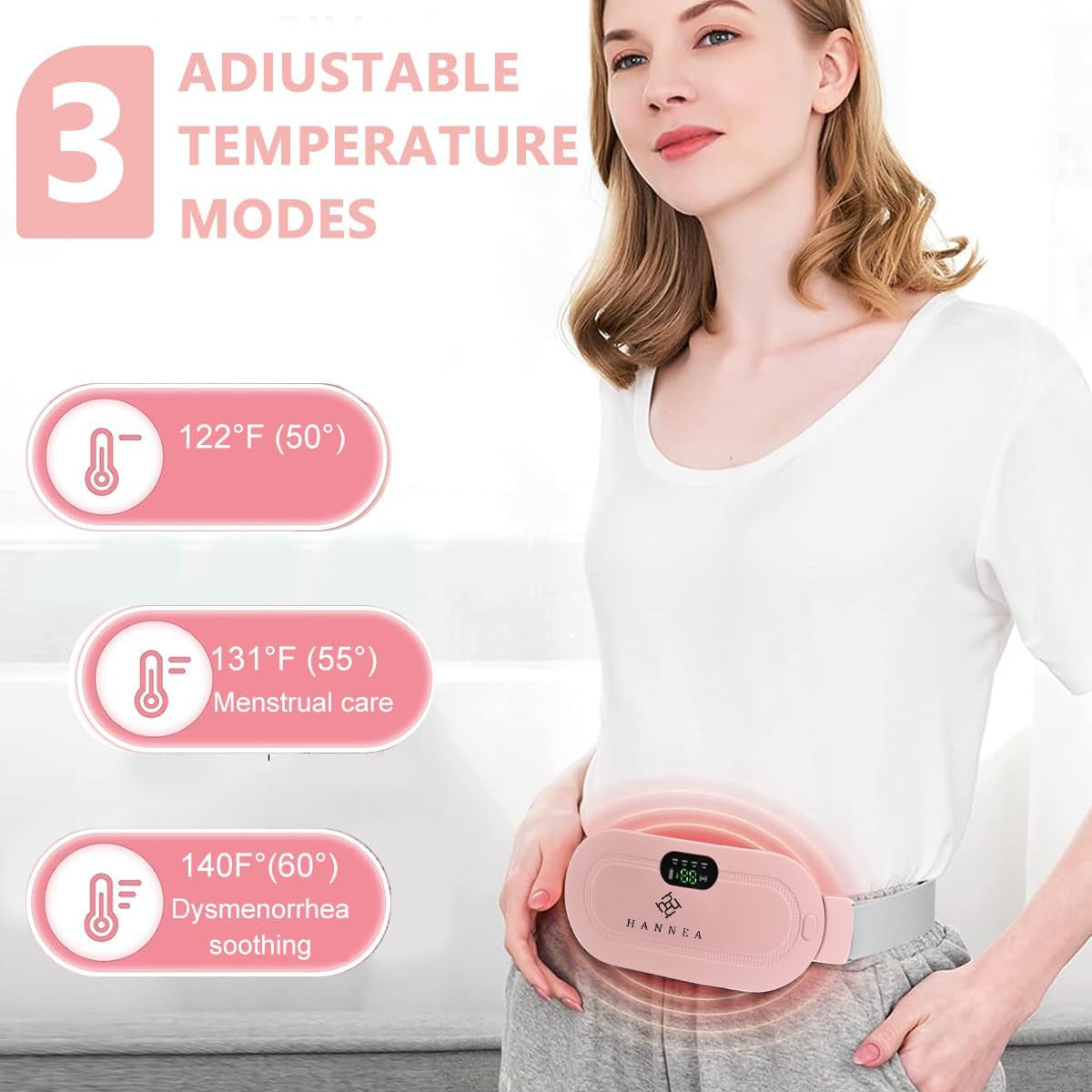 Period Pain Cramp Relief Belt - Portable Menstrual Heating Pad