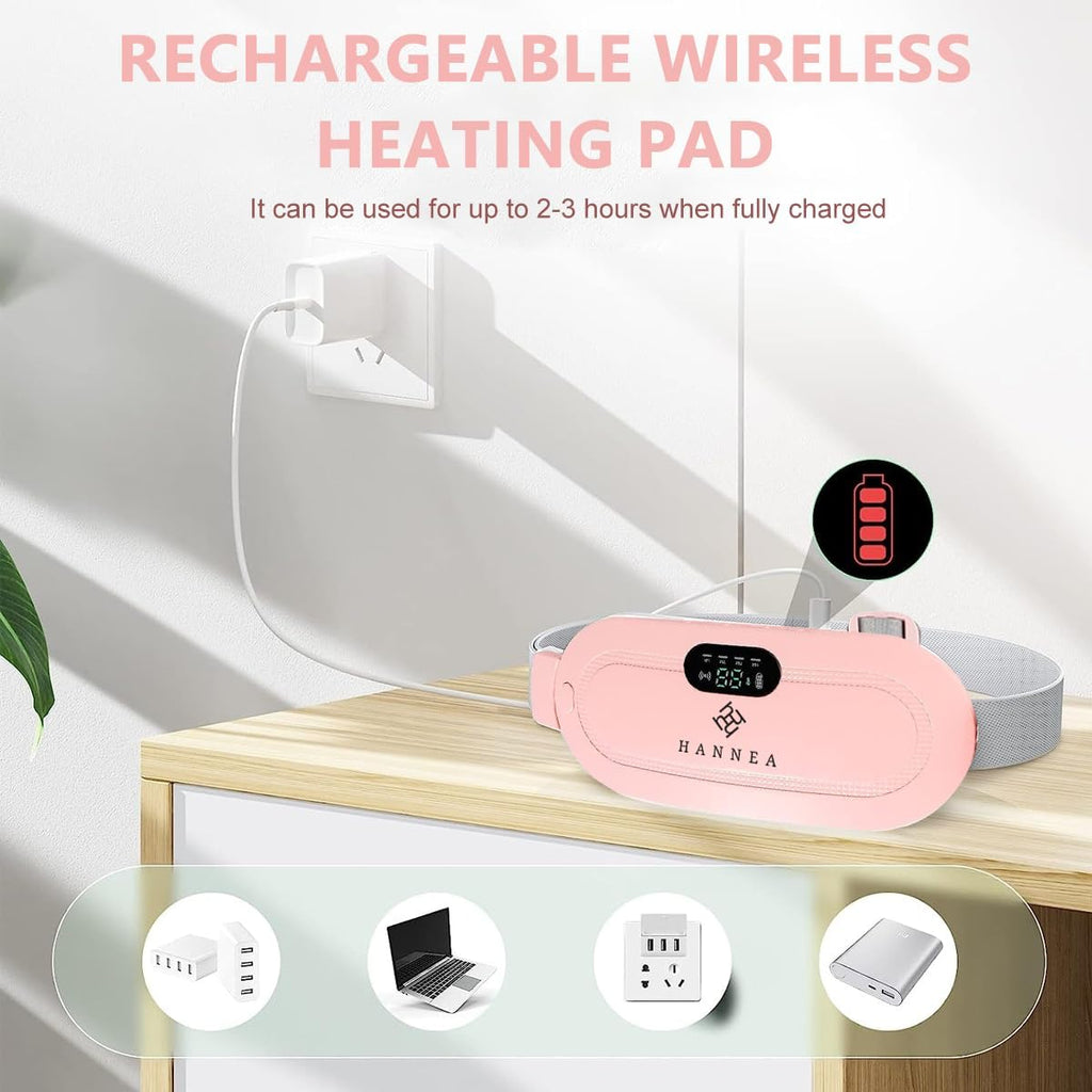 Period Pain Cramp Relief Belt - Portable Menstrual Heating Pad