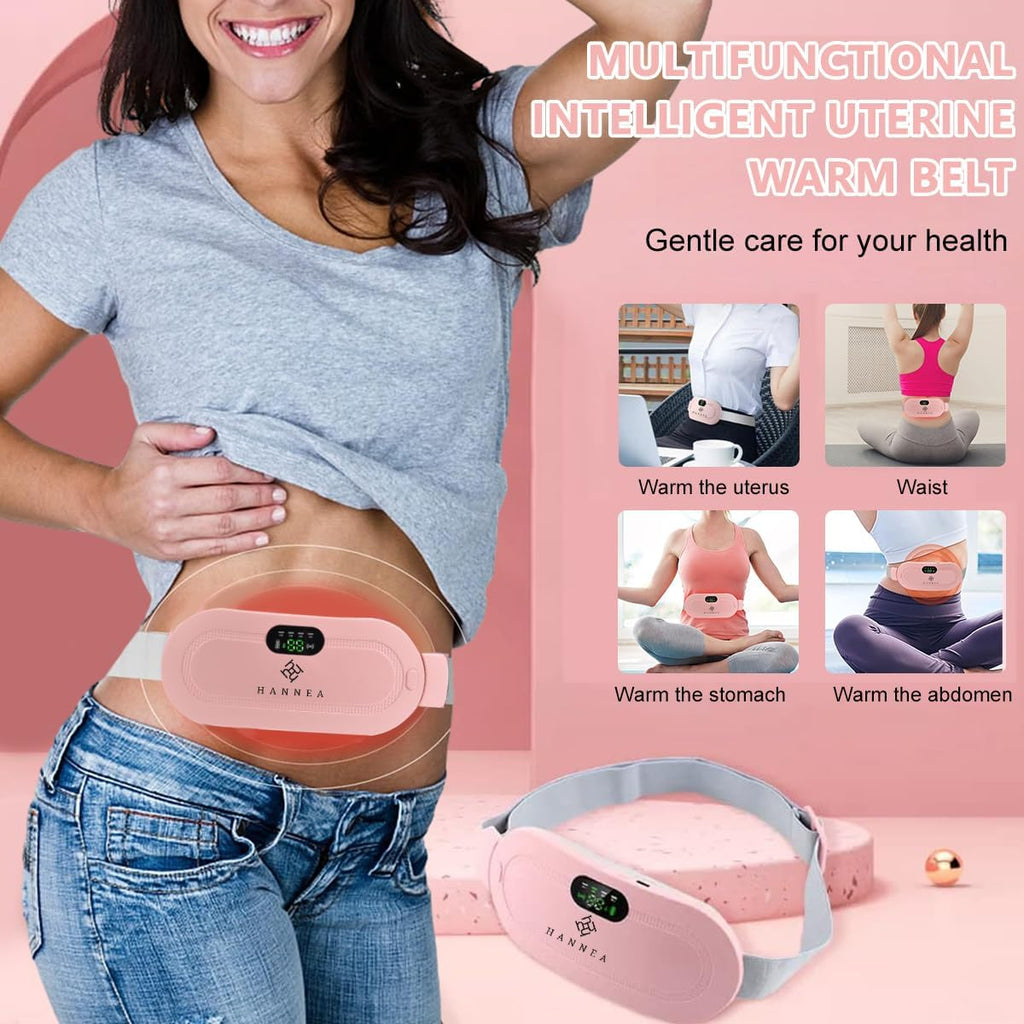 Period Pain Cramp Relief Belt - Portable Menstrual Heating Pad