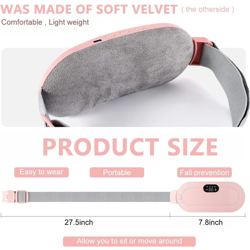 Period Pain Cramp Relief Belt - Portable Menstrual Heating Pad